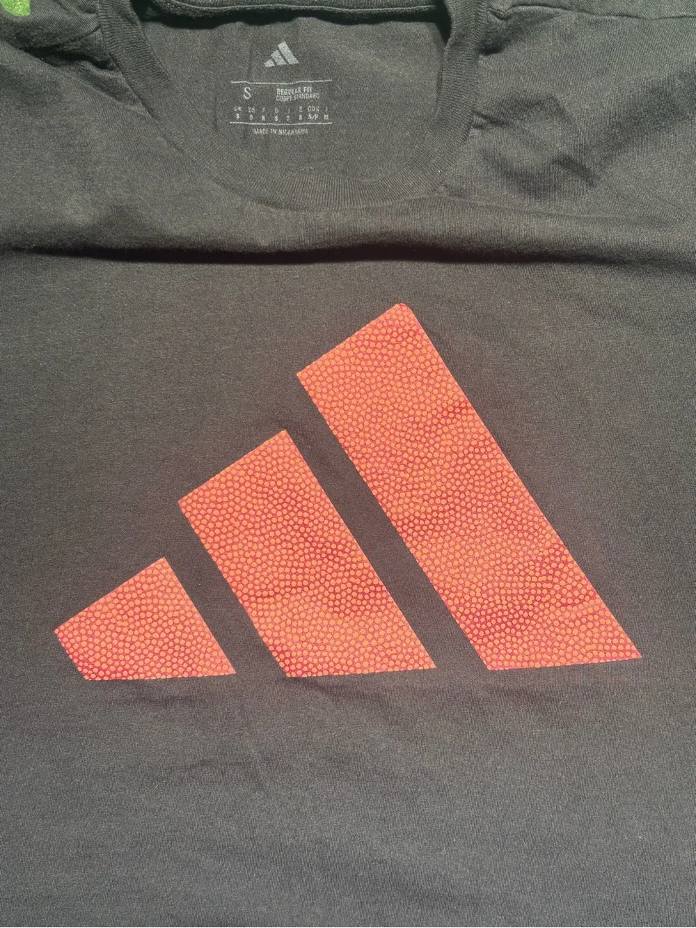 adidas Men’s Black Short Sleeve Tee with Red Logo